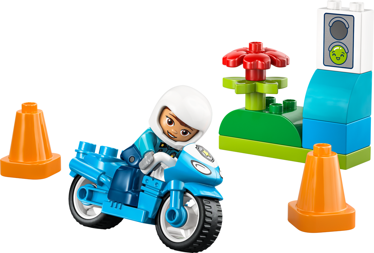 Blue Police Motorcycle