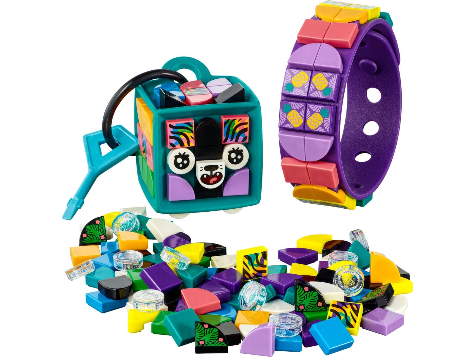 Neon Tiger Bracelet & Bag Tag