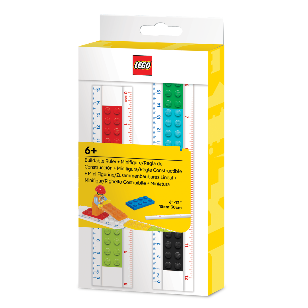 Buildable Ruler with Construction Worker Minifigure