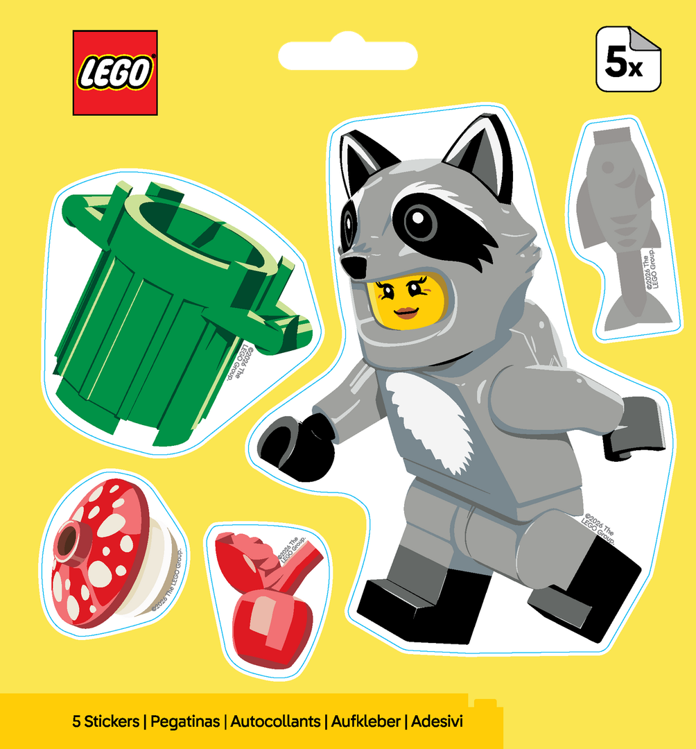 Raccoon Costume Fan Stickers