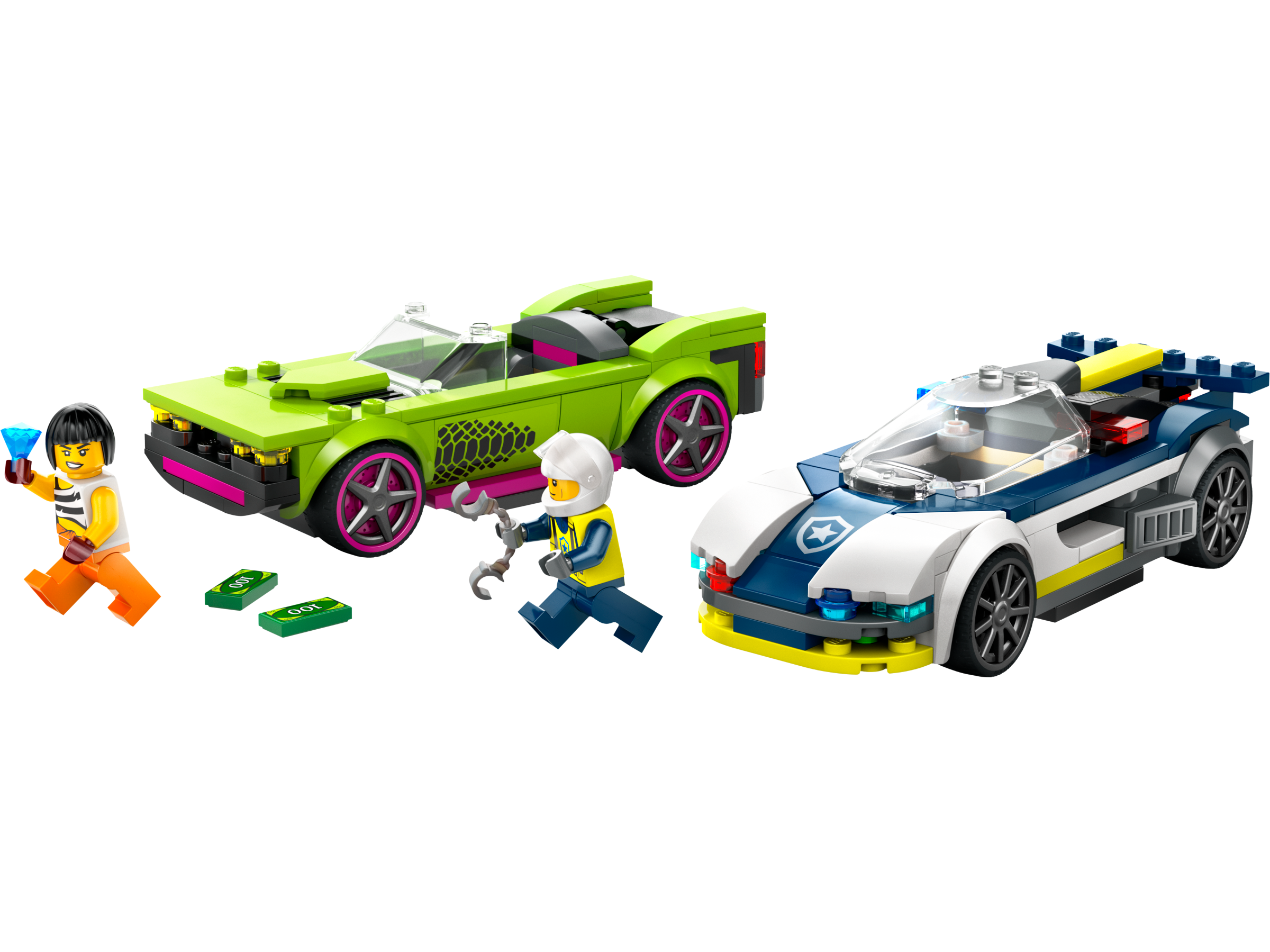 Police Car and Muscle Car Chase
