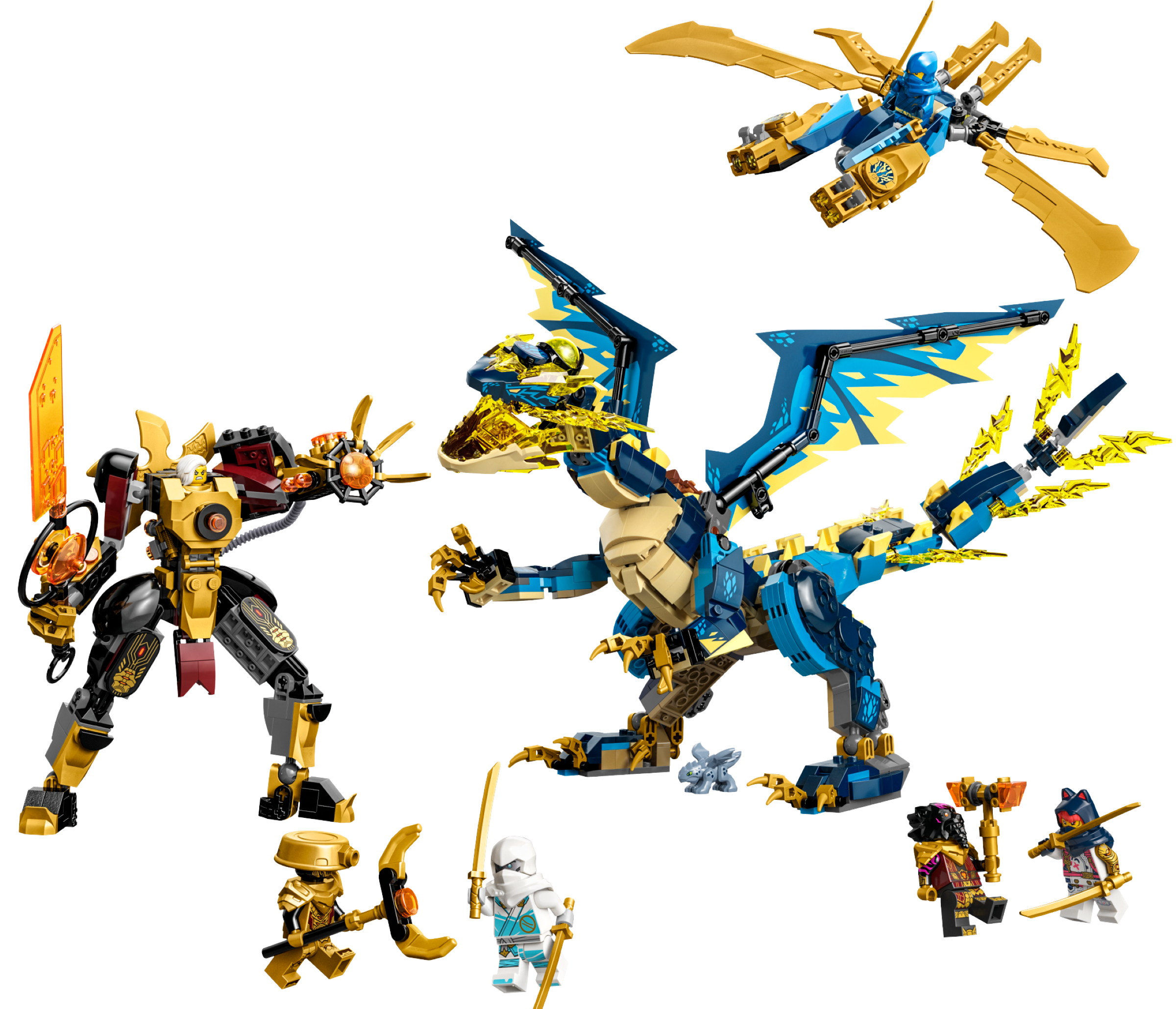 Elemental Dragon vs. The Empress Mech