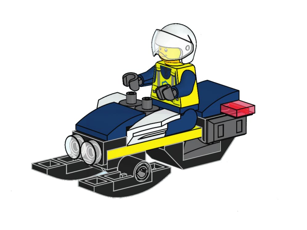 Police on Snowmobile
