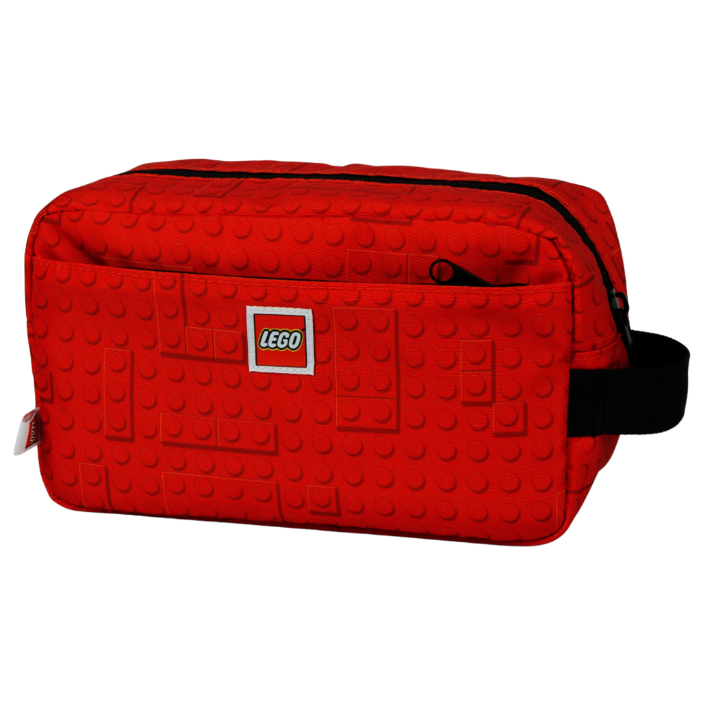 Brick Dots Red Toiletry Bag