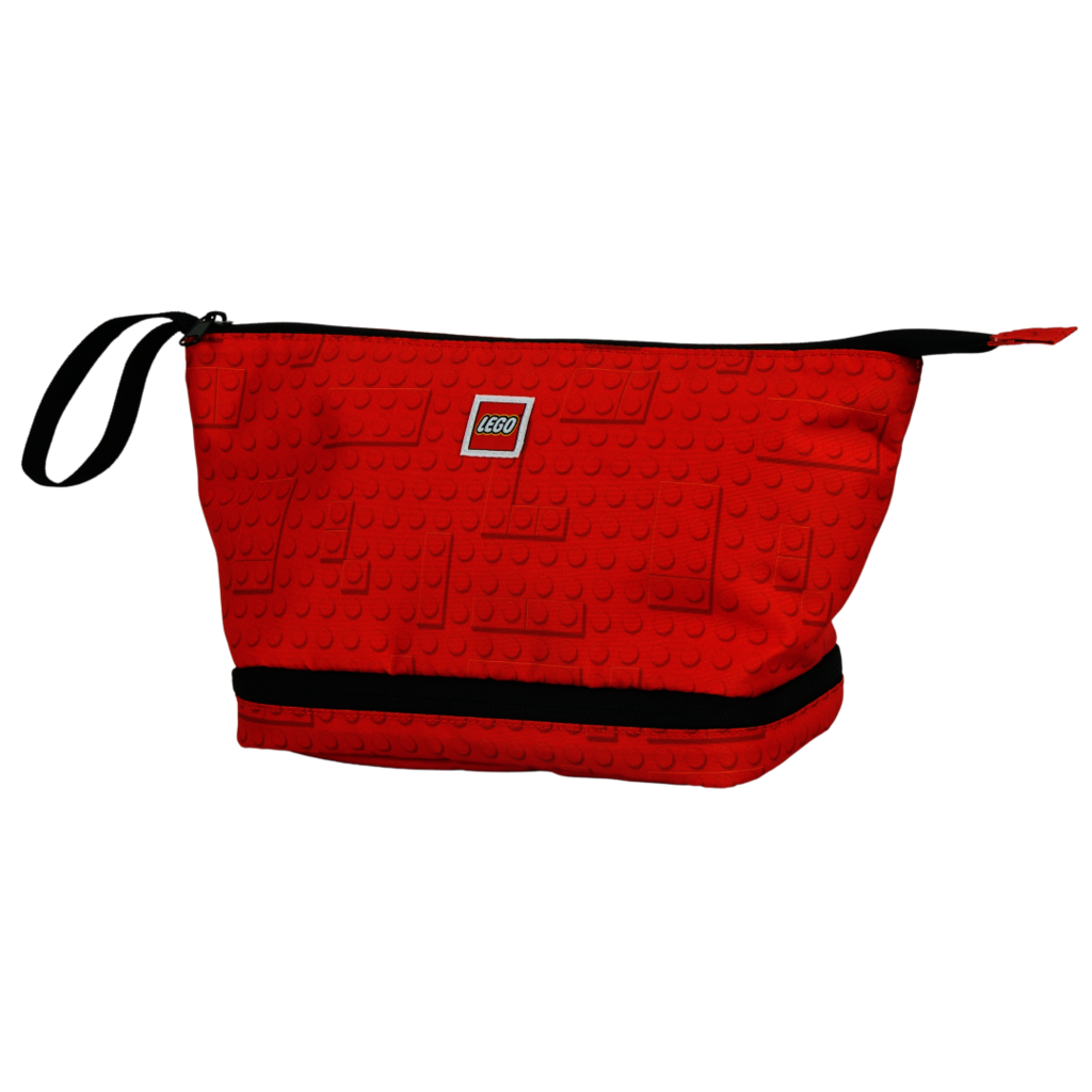 Brick Dots Red Toiletry Pouch