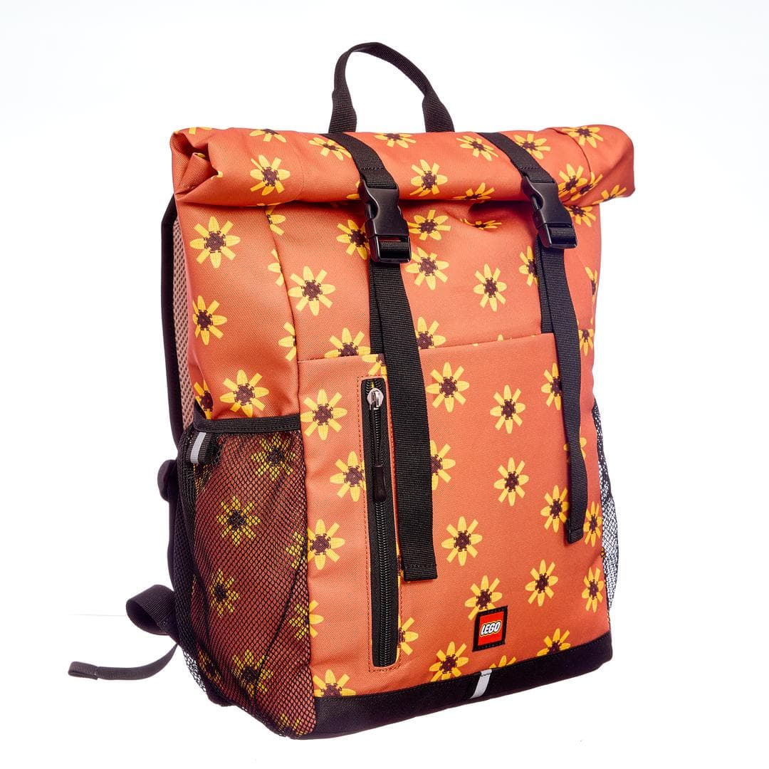 Printed Rolltop Backpack - Sunflower