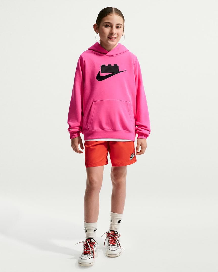 Nike x LEGO Collection Big Kids' Hoodie - Pink